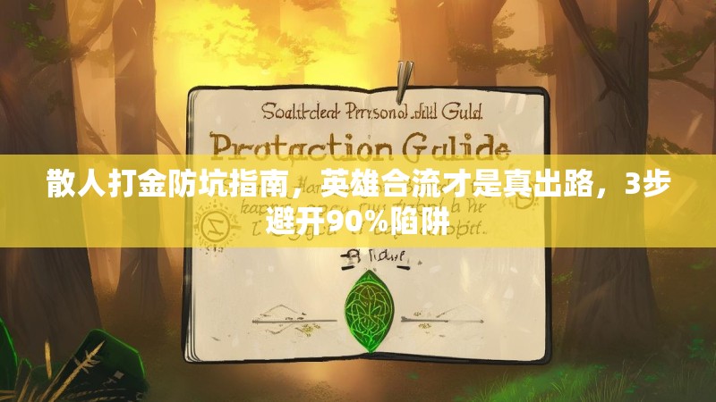 散人打金防坑指南，英雄合流才是真出路，3步避开90%陷阱