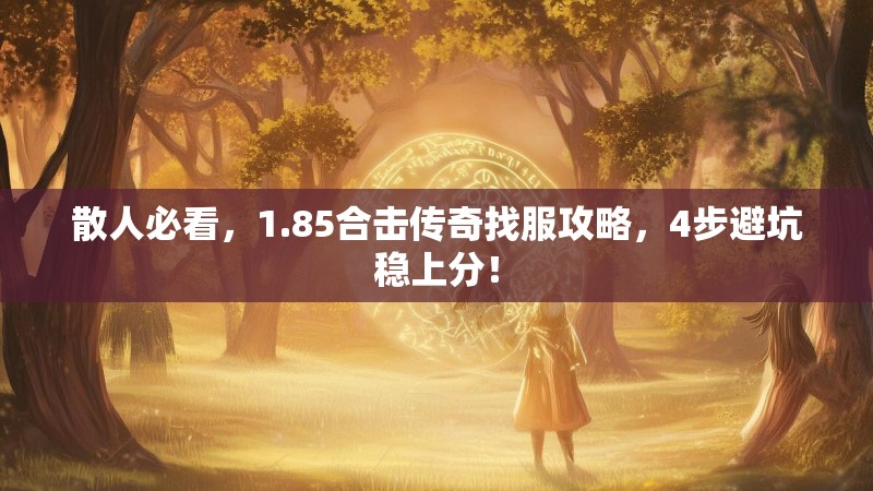 散人必看，1.85合击传奇找服攻略，4步避坑稳上分！