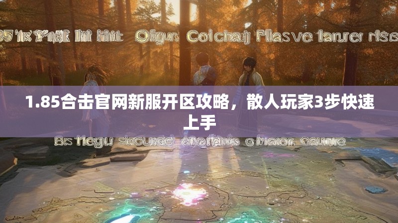 1.85合击官网新服开区攻略，散人玩家3步快速上手