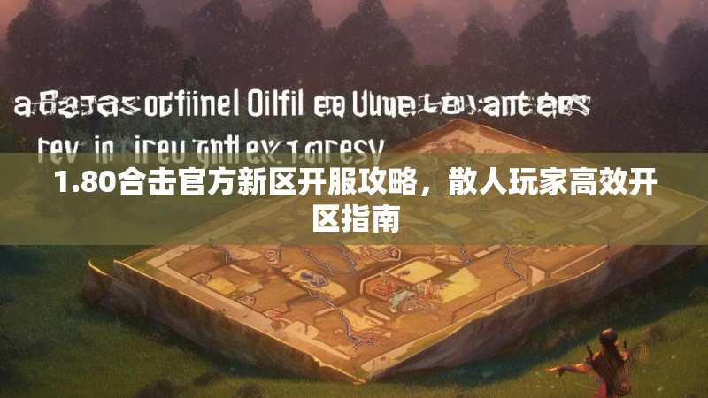 1.80合击官方新区开服攻略，散人玩家高效开区指南