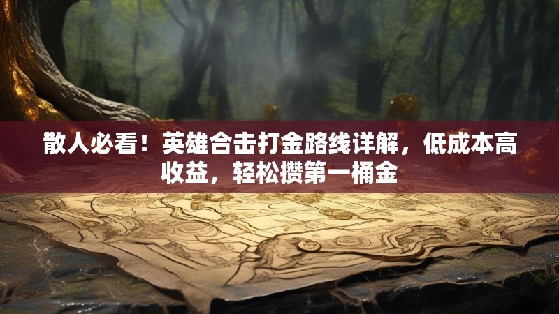 散人必看！英雄合击打金路线详解，低成本高收益，轻松攒第一桶金