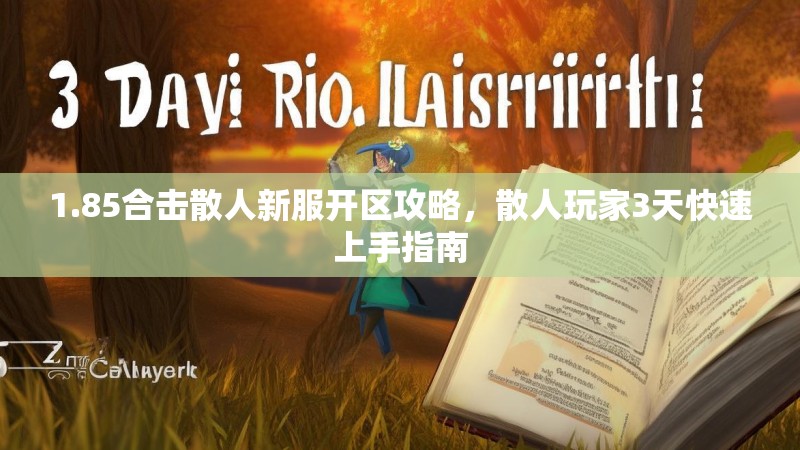 1.85合击散人新服开区攻略，散人玩家3天快速上手指南
