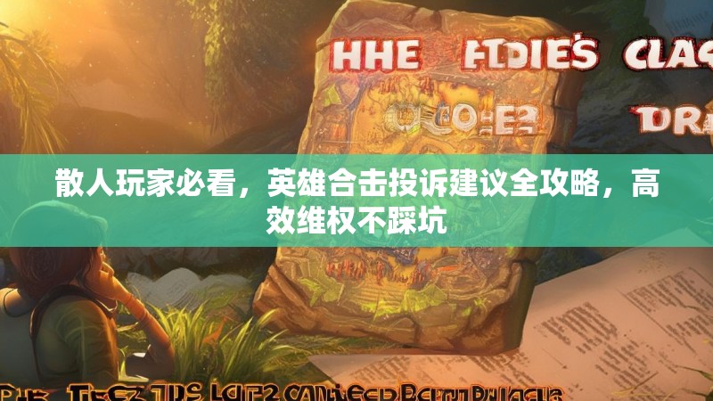 散人玩家必看，英雄合击投诉建议全攻略，高效维权不踩坑