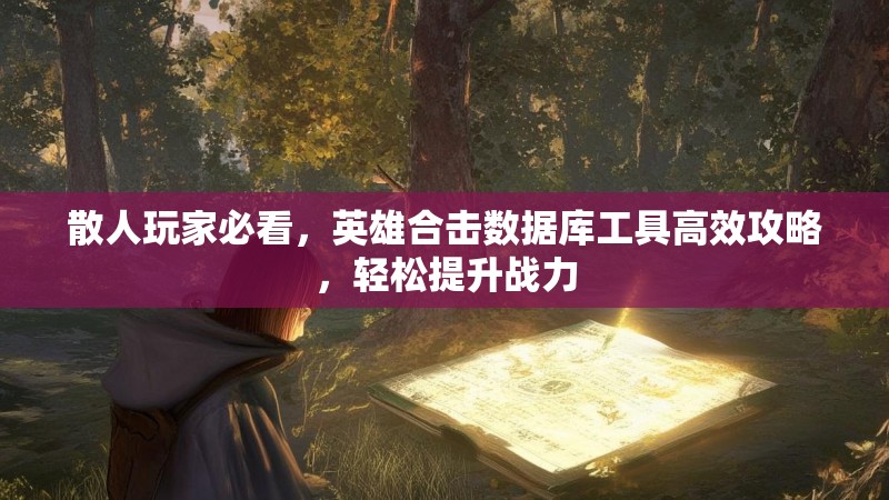散人玩家必看，英雄合击数据库工具高效攻略，轻松提升战力