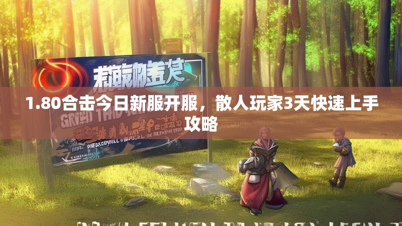 1.80合击今日新服开服，散人玩家3天快速上手攻略