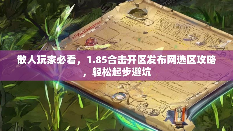 散人玩家必看，1.85合击开区发布网选区攻略，轻松起步避坑