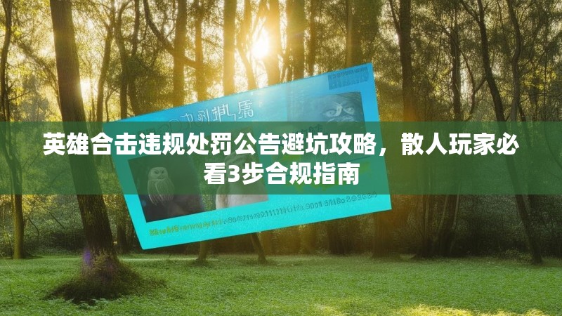 英雄合击违规处罚公告避坑攻略，散人玩家必看3步合规指南