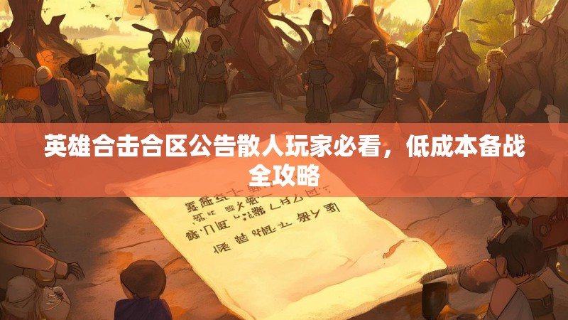 英雄合击合区公告散人玩家必看，低成本备战全攻略