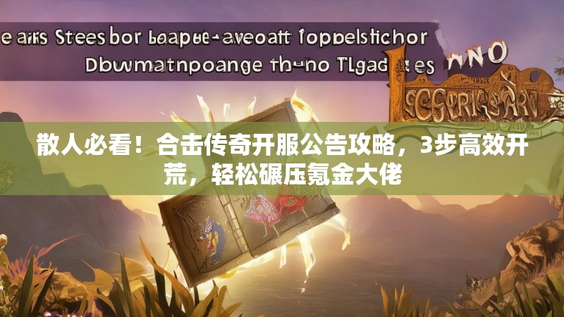 散人必看！合击传奇开服公告攻略，3步高效开荒，轻松碾压氪金大佬