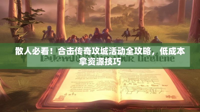 散人必看！合击传奇攻城活动全攻略，低成本拿资源技巧