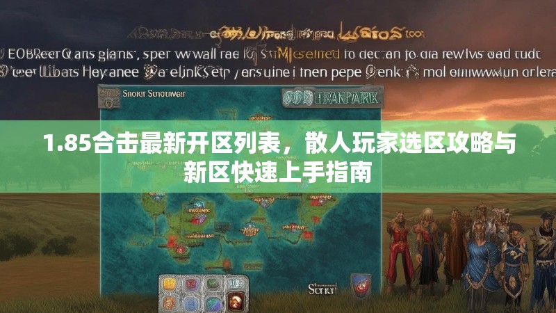 1.85合击最新开区列表，散人玩家选区攻略与新区快速上手指南