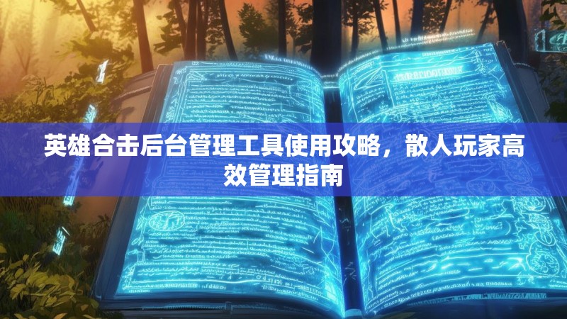 英雄合击后台管理工具使用攻略，散人玩家高效管理指南