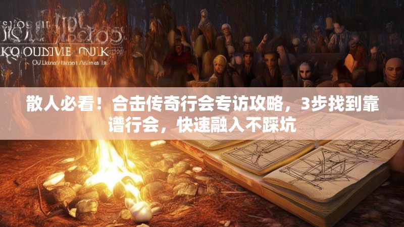 散人必看！合击传奇行会专访攻略，3步找到靠谱行会，快速融入不踩坑