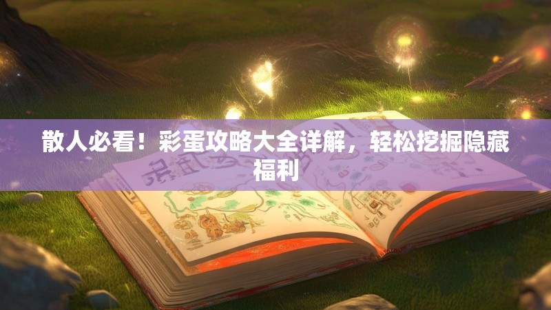 散人必看！彩蛋攻略大全详解，轻松挖掘隐藏福利