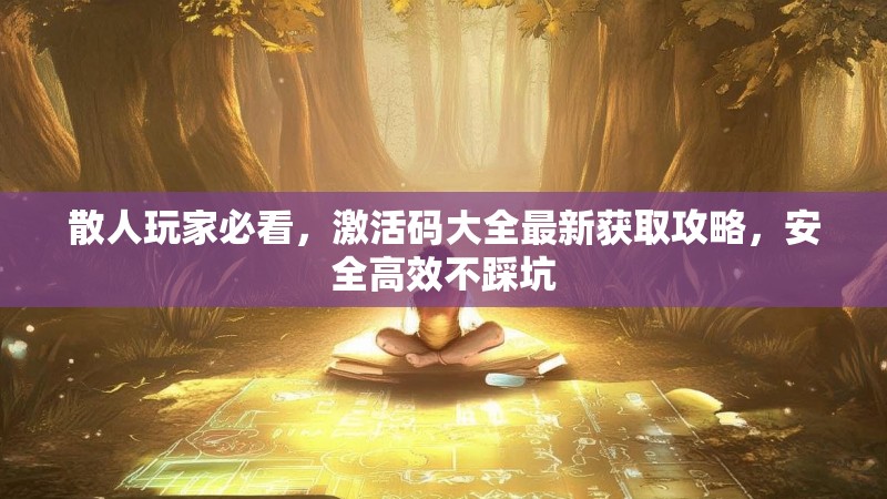 散人玩家必看，激活码大全最新获取攻略，安全高效不踩坑