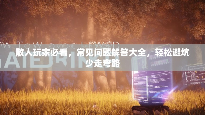 散人玩家必看，常见问题解答大全，轻松避坑少走弯路
