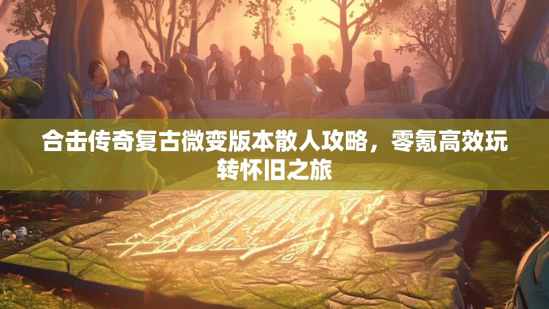 合击传奇复古微变版本散人攻略，零氪高效玩转怀旧之旅