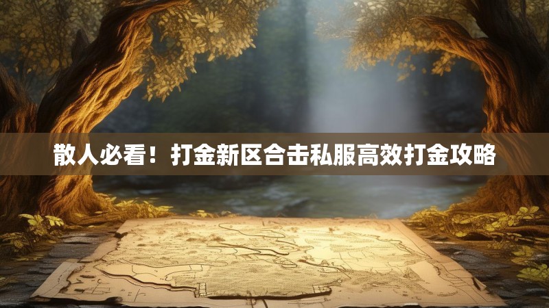 散人必看！打金新区合击私服高效打金攻略