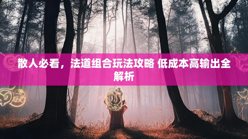 散人必看，法道组合玩法攻略 低成本高输出全解析