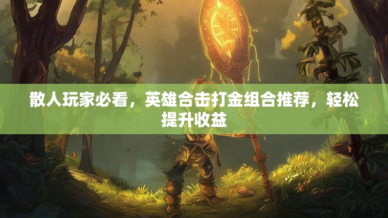 散人玩家必看，英雄合击打金组合推荐，轻松提升收益
