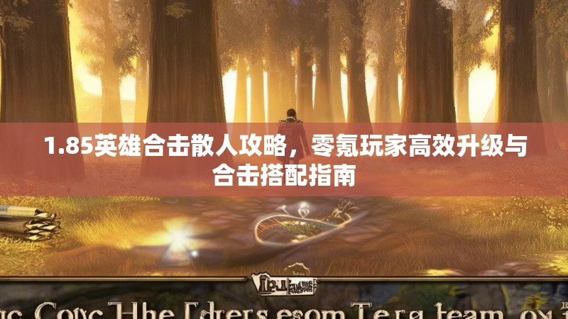 1.85英雄合击散人攻略，零氪玩家高效升级与合击搭配指南
