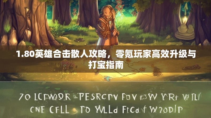 1.80英雄合击散人攻略，零氪玩家高效升级与打宝指南
