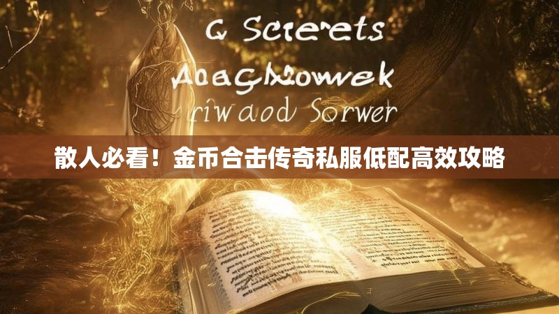 散人必看！金币合击传奇私服低配高效攻略