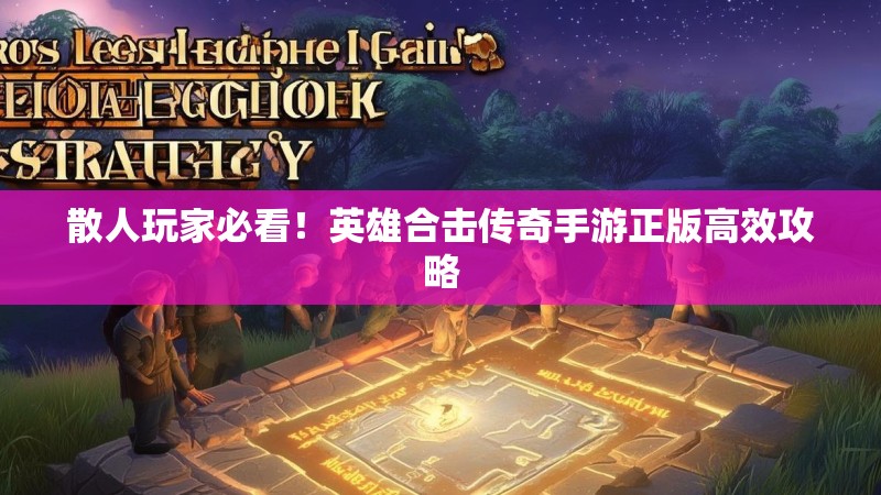 散人玩家必看！英雄合击传奇手游正版高效攻略