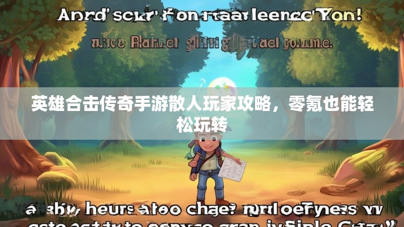 英雄合击传奇手游散人玩家攻略，零氪也能轻松玩转