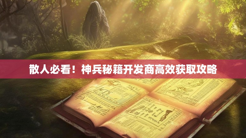 散人必看！神兵秘籍开发商高效获取攻略