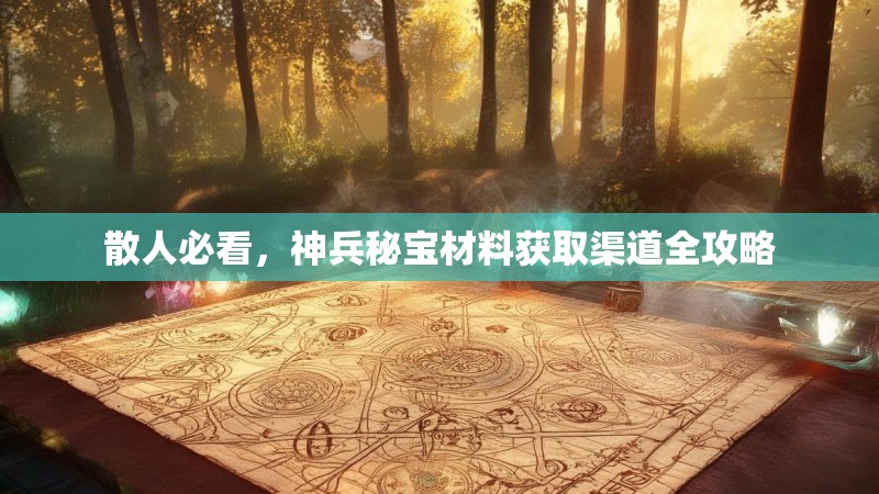 散人必看，神兵秘宝材料获取渠道全攻略