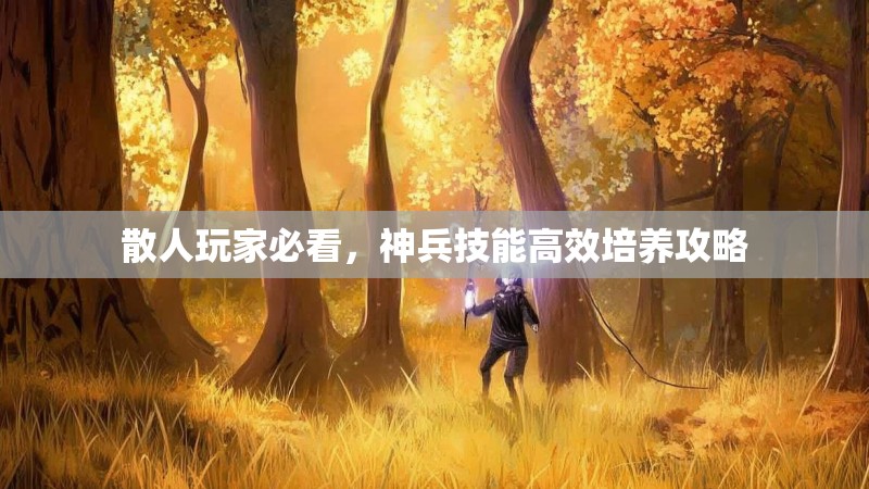 散人玩家必看，神兵技能高效培养攻略