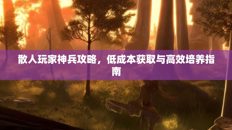 散人玩家神兵攻略，低成本获取与高效培养指南