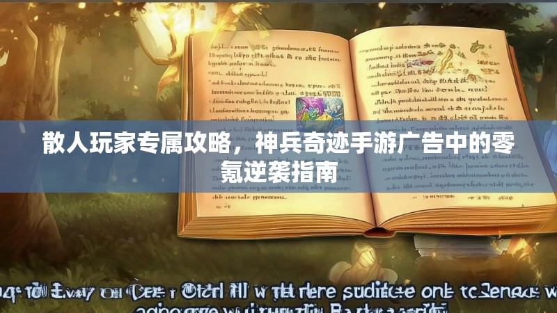 散人玩家专属攻略，神兵奇迹手游广告中的零氪逆袭指南