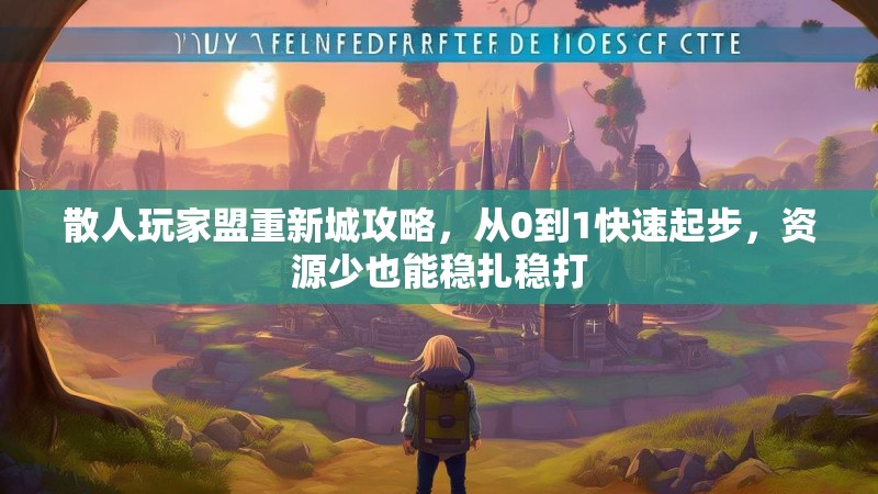 散人玩家盟重新城攻略，从0到1快速起步，资源少也能稳扎稳打