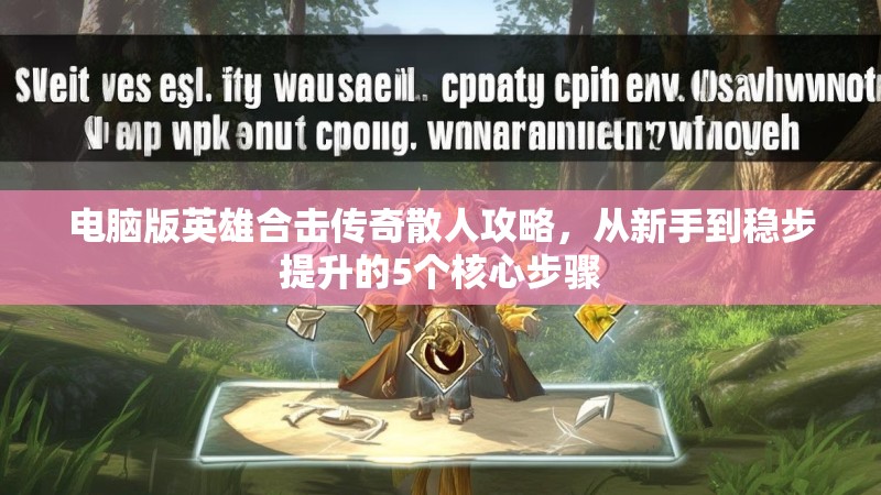 电脑版英雄合击传奇散人攻略，从新手到稳步提升的5个核心步骤