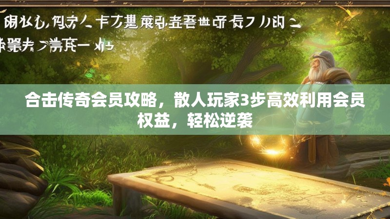 合击传奇会员攻略，散人玩家3步高效利用会员权益，轻松逆袭