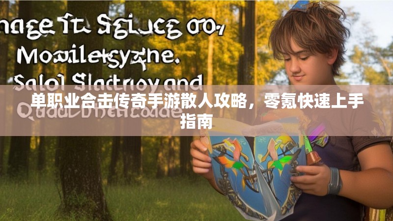 单职业合击传奇手游散人攻略，零氪快速上手指南