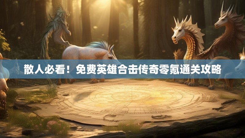 散人必看！免费英雄合击传奇零氪通关攻略