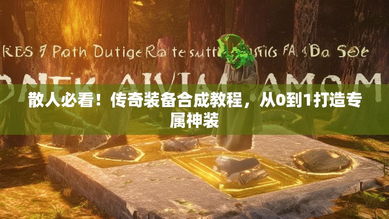散人必看！传奇装备合成教程，从0到1打造专属神装