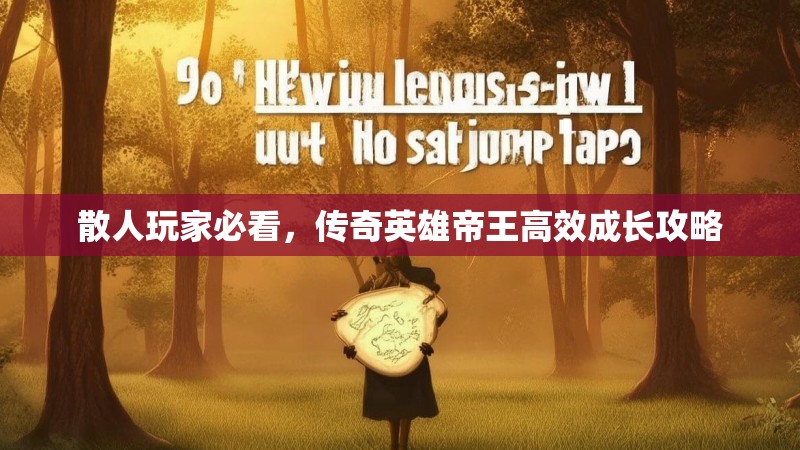 散人玩家必看，传奇英雄帝王高效成长攻略