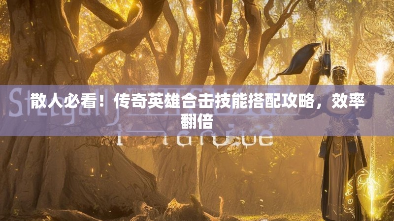 散人必看！传奇英雄合击技能搭配攻略，效率翻倍