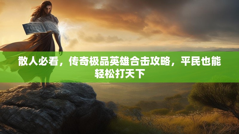 散人必看，传奇极品英雄合击攻略，平民也能轻松打天下