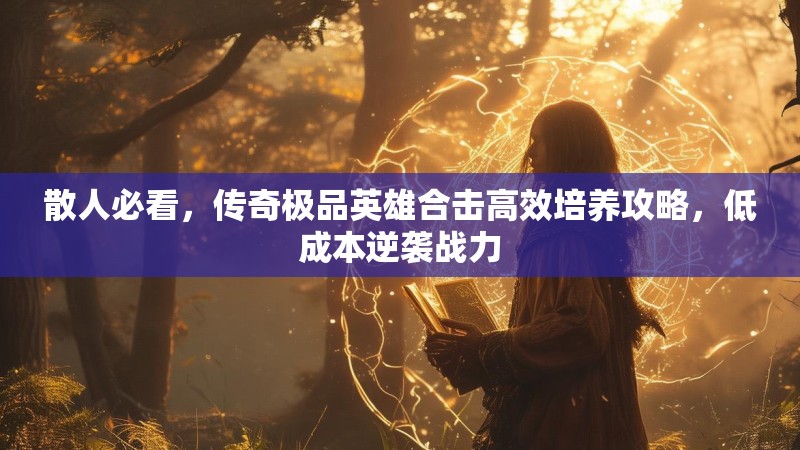散人必看，传奇极品英雄合击高效培养攻略，低成本逆袭战力