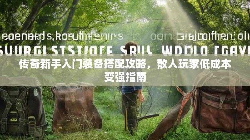 传奇新手入门装备搭配攻略，散人玩家低成本变强指南