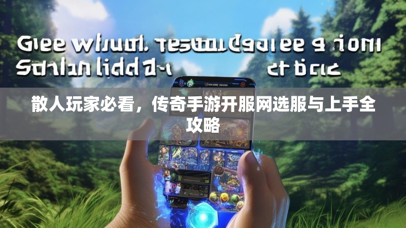 散人玩家必看，传奇手游开服网选服与上手全攻略