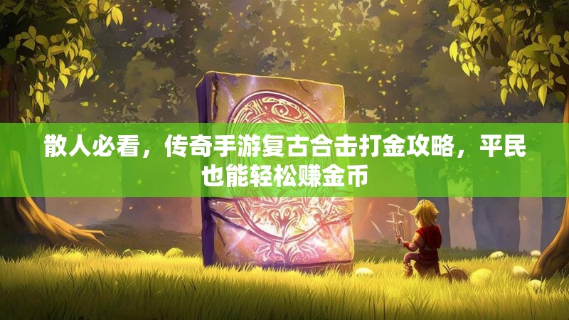 散人必看，传奇手游复古合击打金攻略，平民也能轻松赚金币