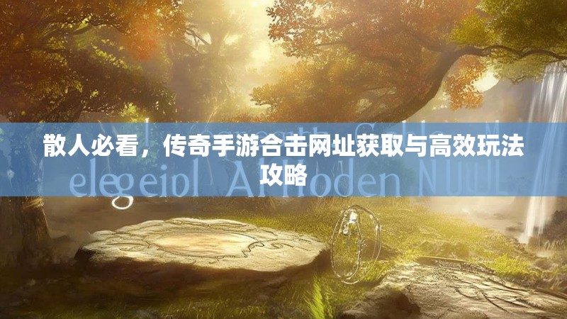 散人必看，传奇手游合击网址获取与高效玩法攻略
