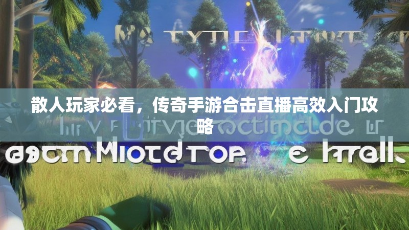 散人玩家必看，传奇手游合击直播高效入门攻略