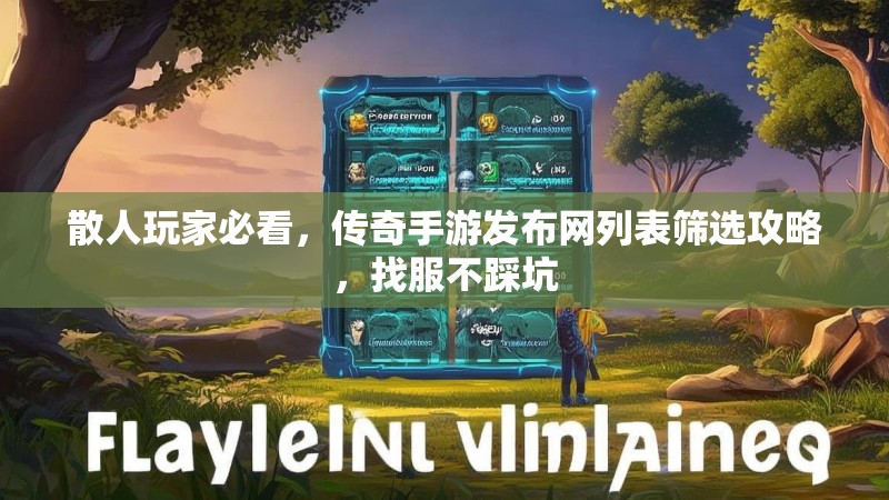 散人玩家必看，传奇手游发布网列表筛选攻略，找服不踩坑